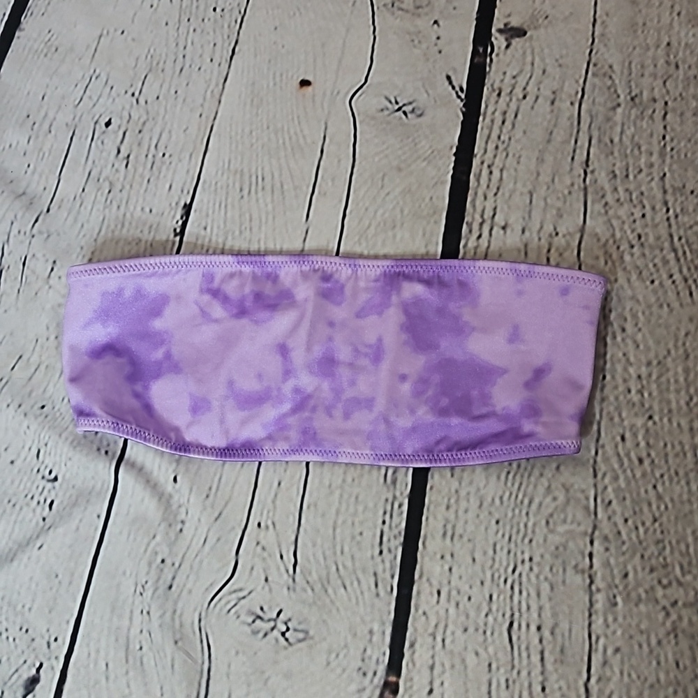 Kendall & Kylie Purple Bandeau Bikini Top Size XS